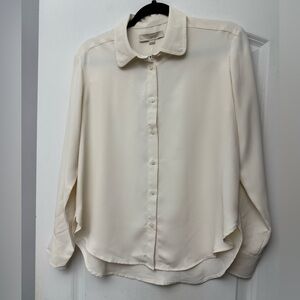 Loft Ivory Button Up Shirt